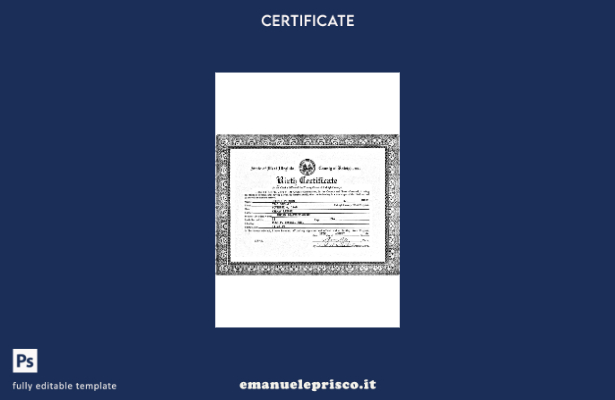 modello di certificato di nascita USA West Virginia in stile verificato